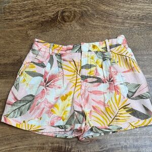 Joie Pink Floral High Waist Women's Shorts